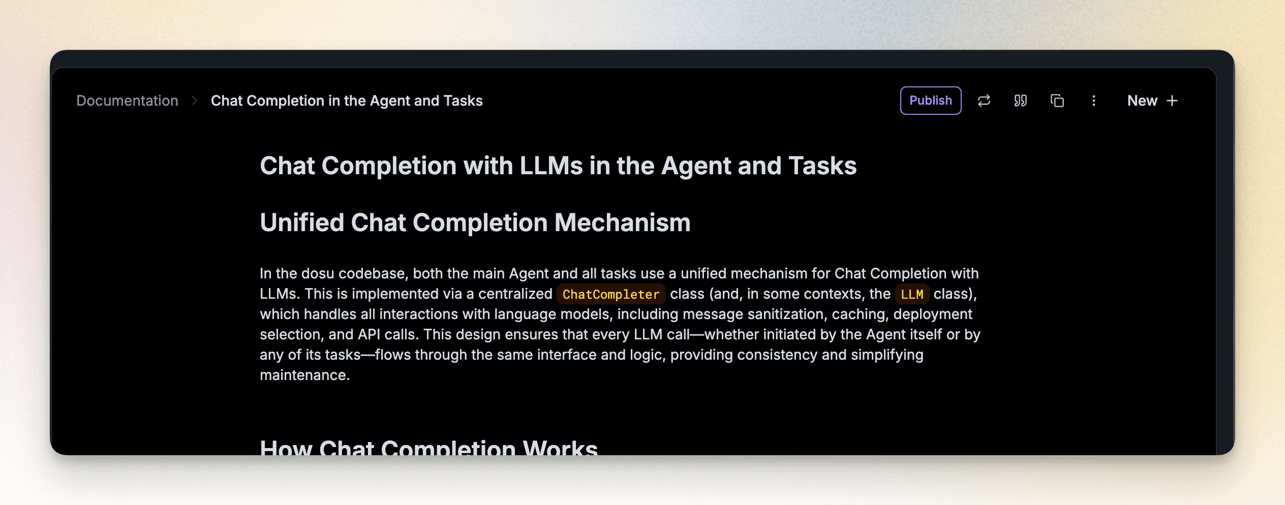 A document in draft form