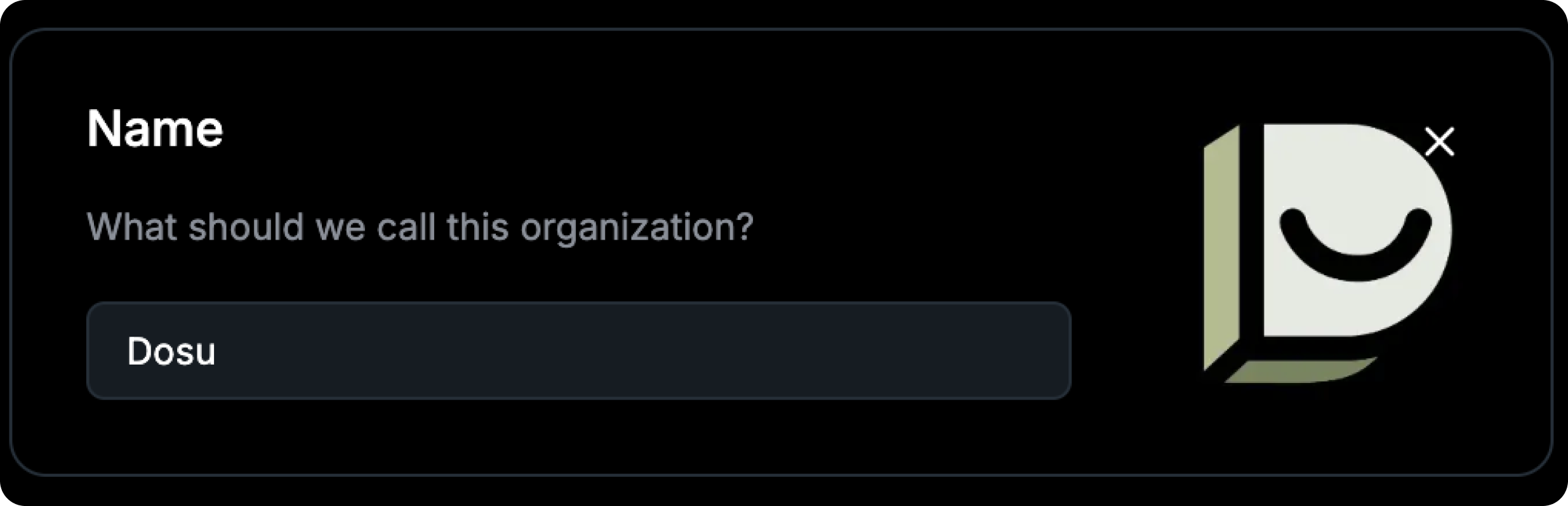The settings page for adding a new Org logo.